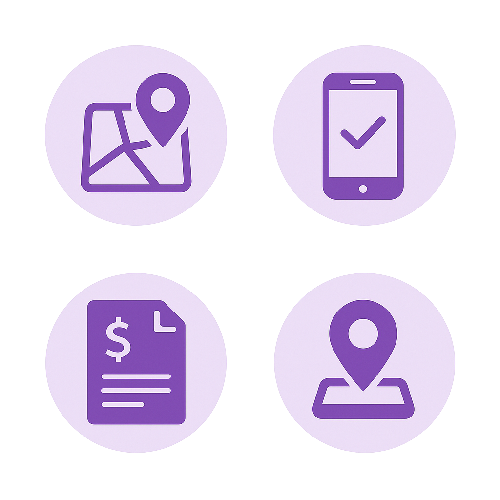 Smart hauling features including route mapping, mobile verification, automated billing, and location tracking
